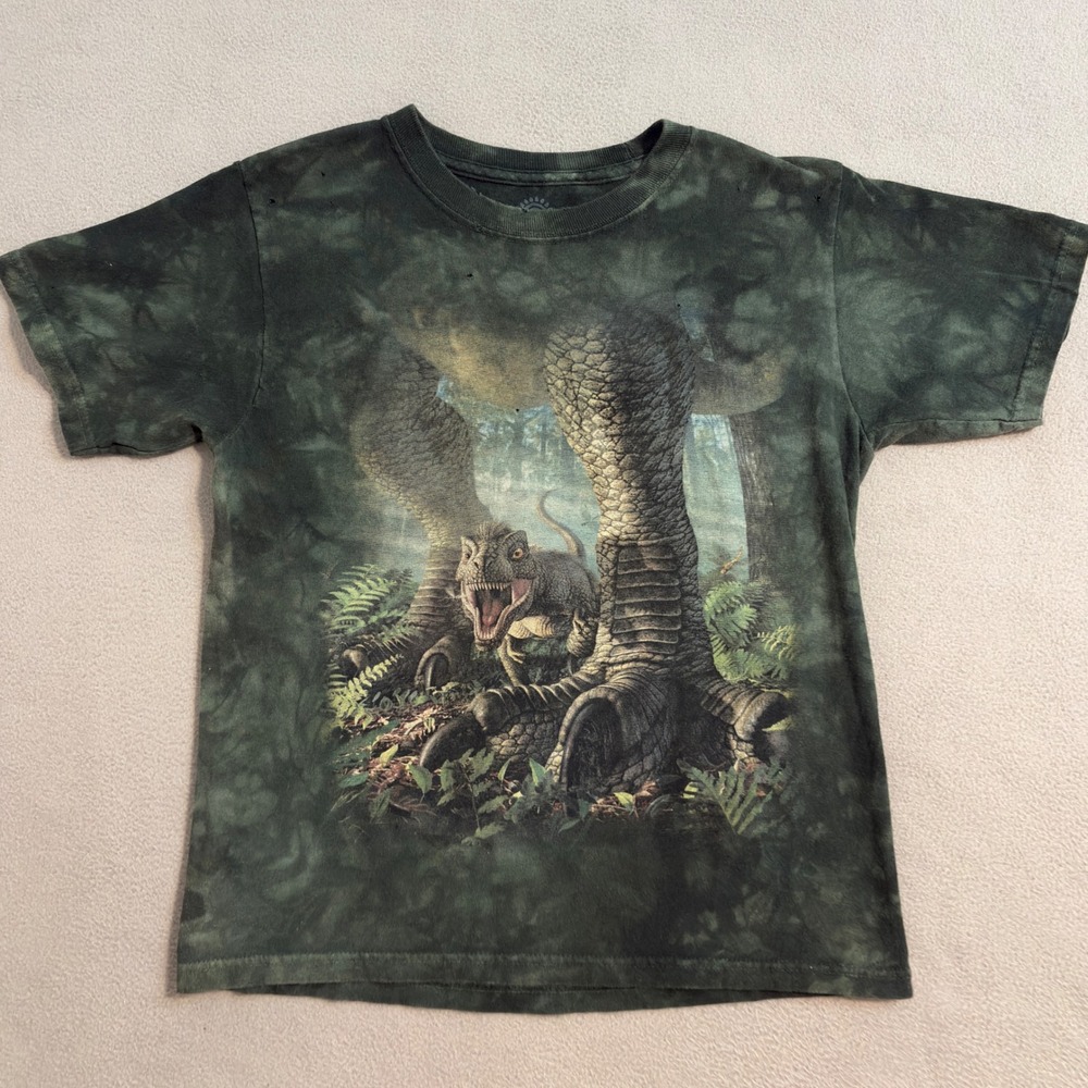 The Mountain Dinosaur World T Shirt Kids Plant City Florida Green L 8-10